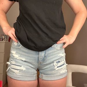 American eagle light washed shorts